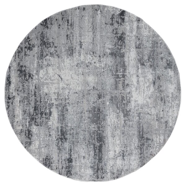 Manmade 7 ft. 10 in. Cascades Mazama Round Rug Gray MA3095179 - main